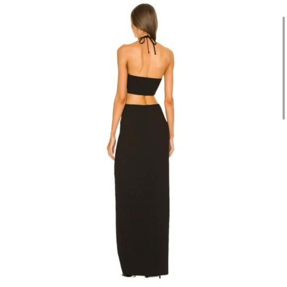 LIKELY Revolve Crissy Halter Neck Gown in Black NWT - Picture 3 of 12